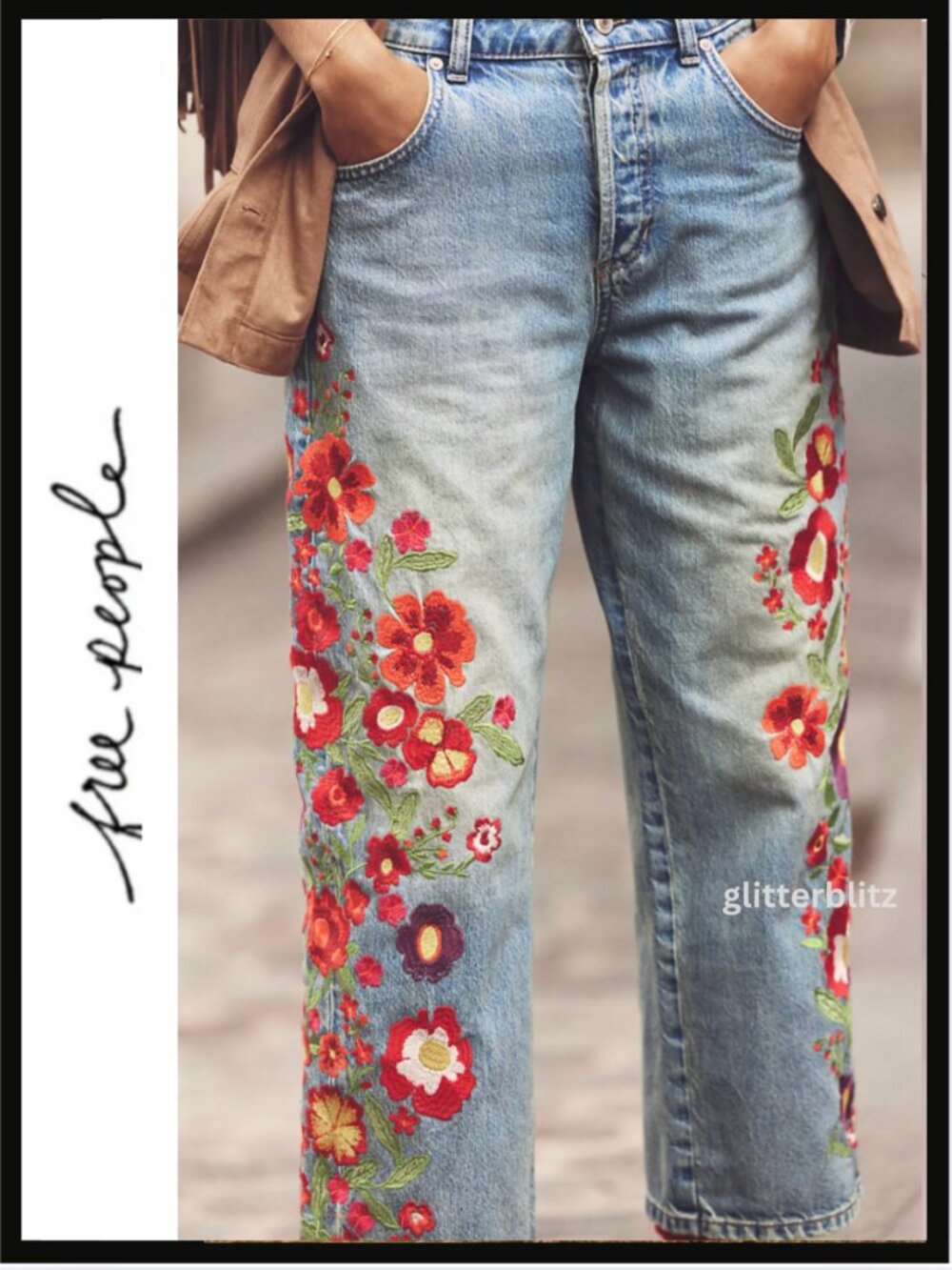We The Free Willow Floral Embroidered Jeans